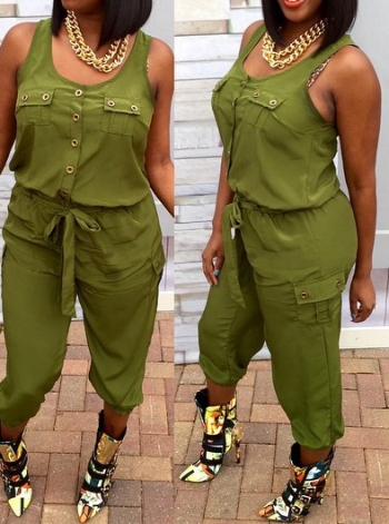 green belted summer chic new two-piece set