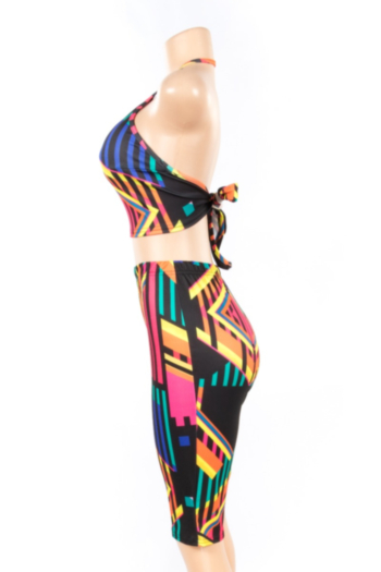 Women's Sexy Sling Wrapped Chest Printed Two-Piece Sets