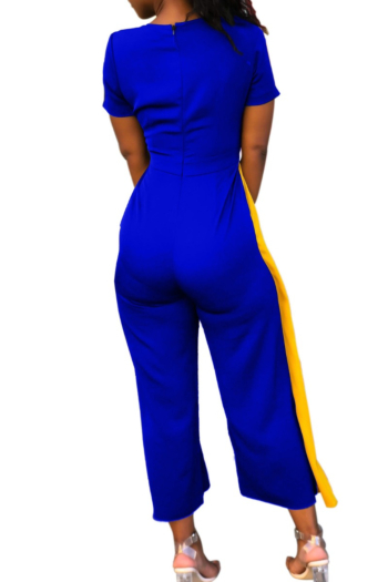 Plus Size Stitching OL Style Fake Two Pieces Jumpsuit