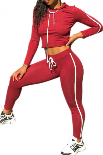 casual&sports long sleeve 2pc jumpsuit