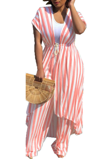 Casual Refreshing Stripe Two-piece Set