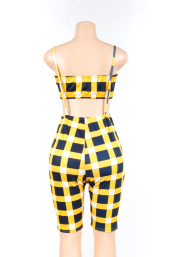 Plaid Printed Casual Sports Suit Two-piece Set
