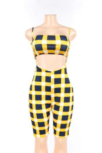 Plaid Printed Casual Sports Suit Two-piece Set