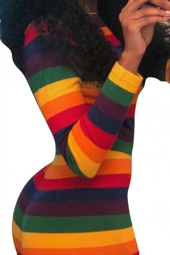 women's sexy seven-color rainbow jumpsuit