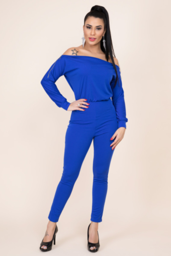 autumn new four colors strapless zip-up stretch jumpsuits