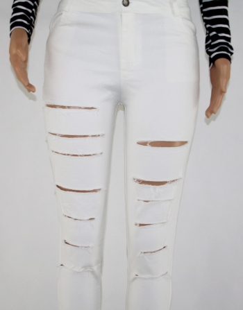 Women's Hot Fashion Holes Cotton Jeans