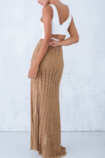 Crochet Hollow Fashion Maxi Skirt 