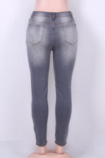 Gray Hollow Fashion Plus Jeans