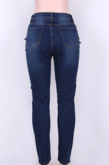 Blue Hollow Plus Size jeans