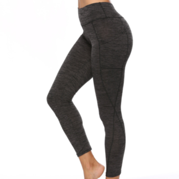 New solid color pocket slim fitness yoga pants leggings