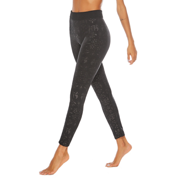New plus size floral printed high waist yoga pants leggings