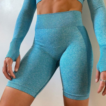 new four colors stretch high waist sports yoga tight shorts