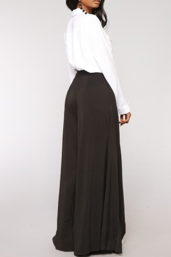 Sexy Solid Color High Waist Wide Leg Loose Pant