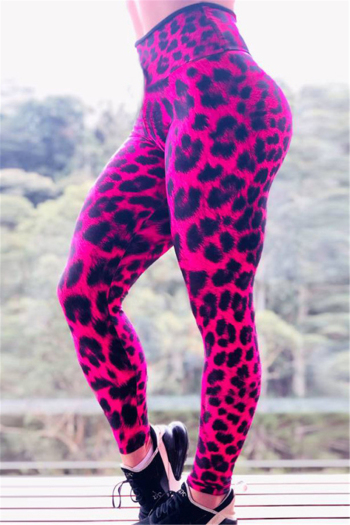 New stylish leopard batch printing stretch fit soft yga sport leggings