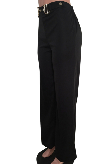 Three colors plus size winter solid color new stylish stretch wide leg pants