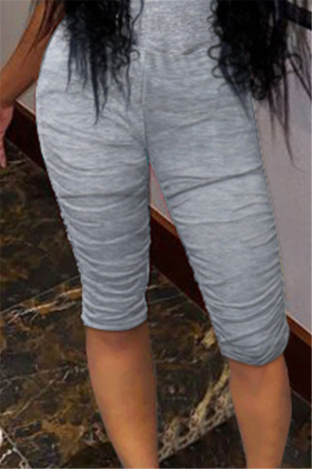 new stylish 4 colors solid color stretch pocket pleated casual slim shorts