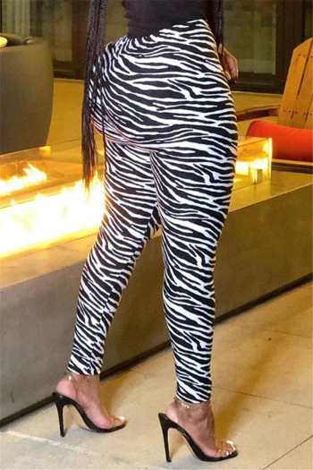 plus size fashion autumn zebra batch printing all-match new casual pants
