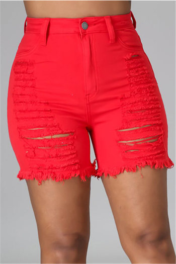 sexy new stylish solid color summer hollow out denim shorts