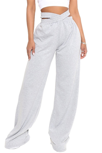 plus size solid casual hollow pants