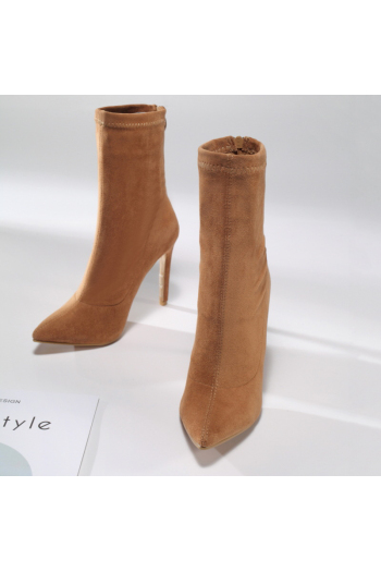four colors autumn winter new solid color simple suede boots(heel height:10.5cm)