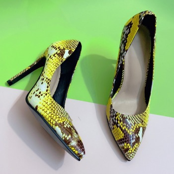 new two colors snakeskin print sexy stylish high heels (heel height:10cm)