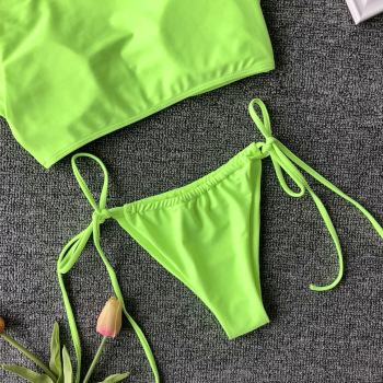 Summer New Solid Color Padded High Quality Stylish Bikini