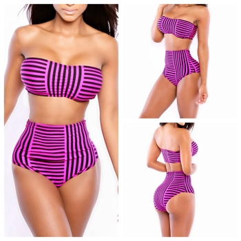 Women's Purple Stripe Swimsuit