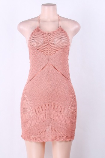 Women's Pink Crochet Little Dress