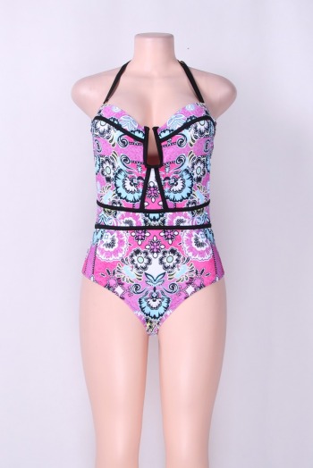 Floral Padded Fashion One-Piece Swimsuit