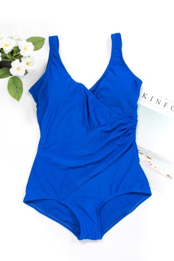 plus size conservative simple solid color with a sense of swimsuit