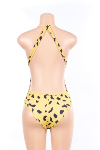 Leggings Leopard V-neck sexy backless ladies one-piece swimsuit