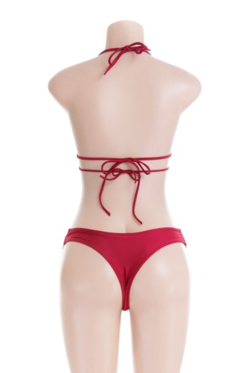 Sexy stitching bikini ladies lace-up swimsuit  (new color added)