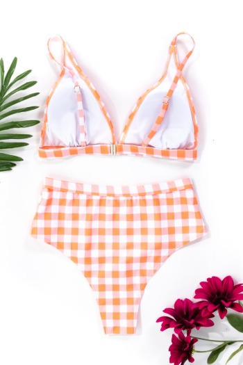 Sexy Lattice High Waist Ladies Two-Piece Bikini Swimsuit