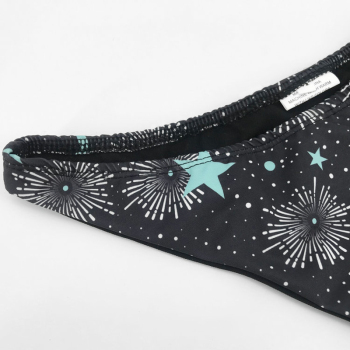 New stylish star moon batch printing halter cute sexy padded stretch bikini set
