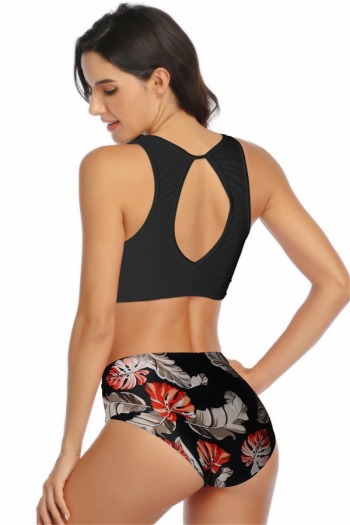 New three colors digital print padded sexy two-piece parent-child swimwear-MOM (Without hair band)