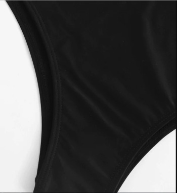 New black printed padded sexy one-piece bikini