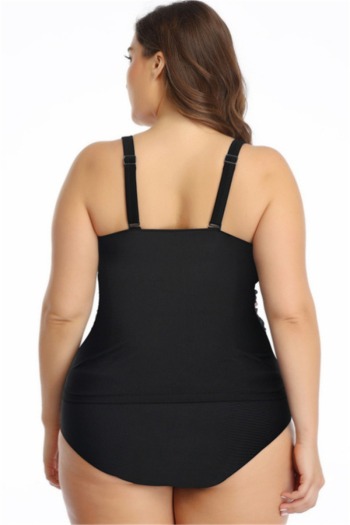 New oversize solid color padded adjustable straps sexy fresh two-piece tankini