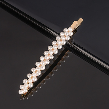 1 pc Pearl decor hair clip#8#（Length:9cm）