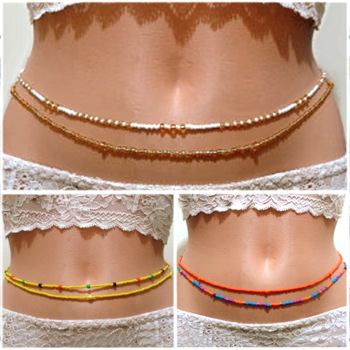 4 colors beaded 1 pc body chain#2#