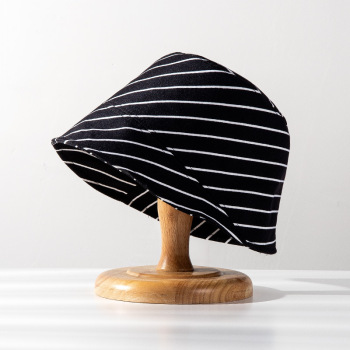 New two colors spring-summer stripe  printed bucket sun hat