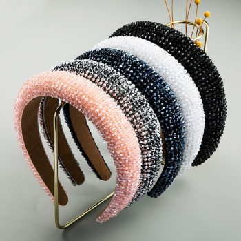 1 pc fashion solid beaded hair hoop