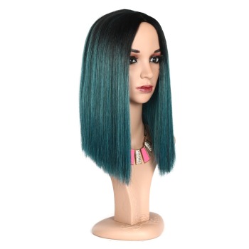 Fashion gradient straight synthetic wig(Length:15 inch)