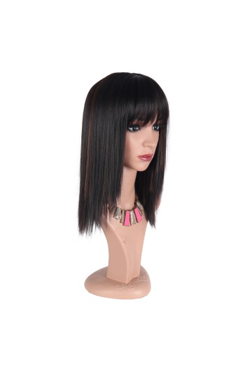 fashion simple straight synthetic wig(length:14 inch)x3 pcs