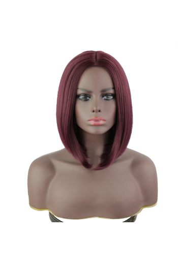 natural straight synthetic wigs(length:12 inch)#4#x3 pcs