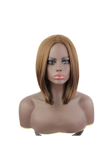 natural straight synthetic wigs(length:12 inch)#5#x3 pcs