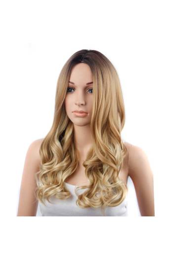 golden wavey  synthetic wigs(length:22 inch)x3 pcs
