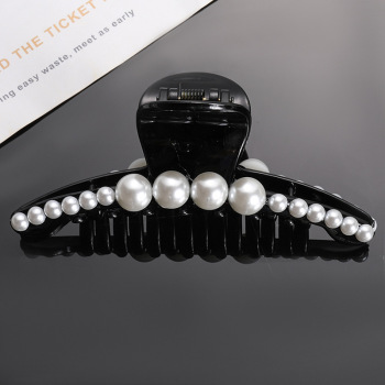 1 pc pearl decor hair claw(size:10*3.5cm)#3#