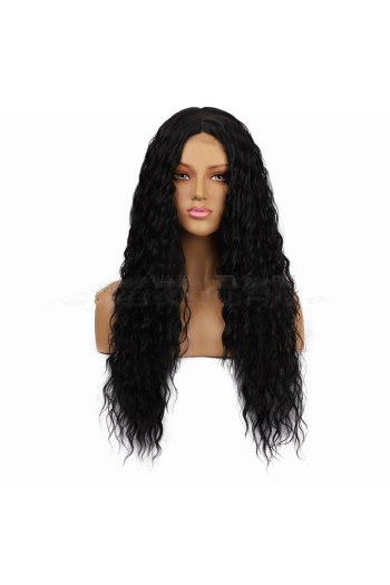 fashion synthetic front lace curly wig(length:26 inch)#1#x3 pcs