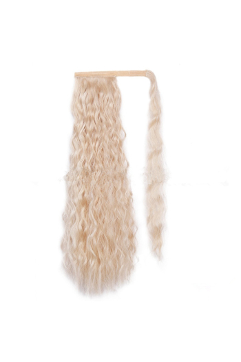 synthetic curly velcro hairpiece(length:24 inch)#3#x3 pcs