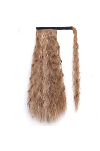 Synthetic curly velcro hairpiece(Length:24 inch)#5#x3 pcs